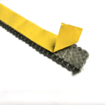 Glasvezelkoord Plat Zwart 8×2 (zelfklevend)