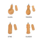 Bullerjan Free Flow handgrepen set hout Bal