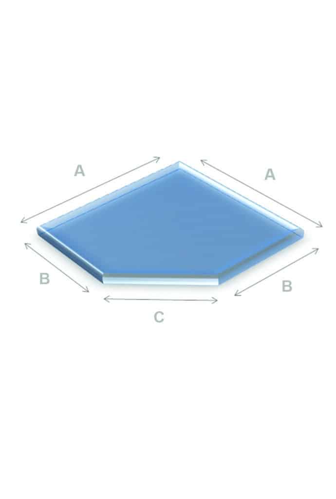 Vloerplaat Zwart Staal Zeskant 80x80cm
