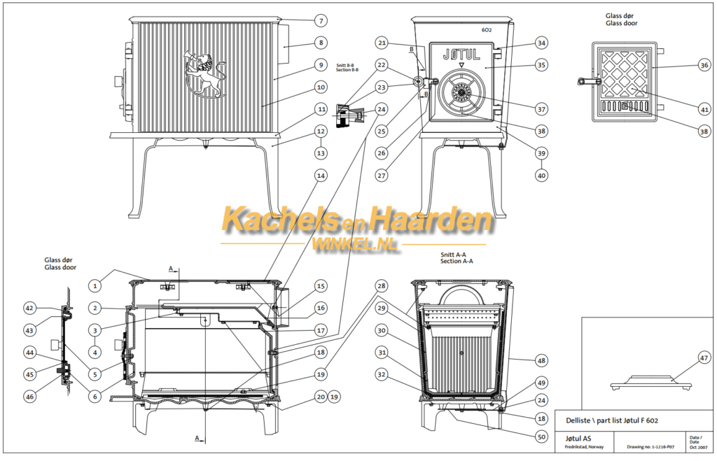 Jotul F 602 CB Naverbrandingsysteem