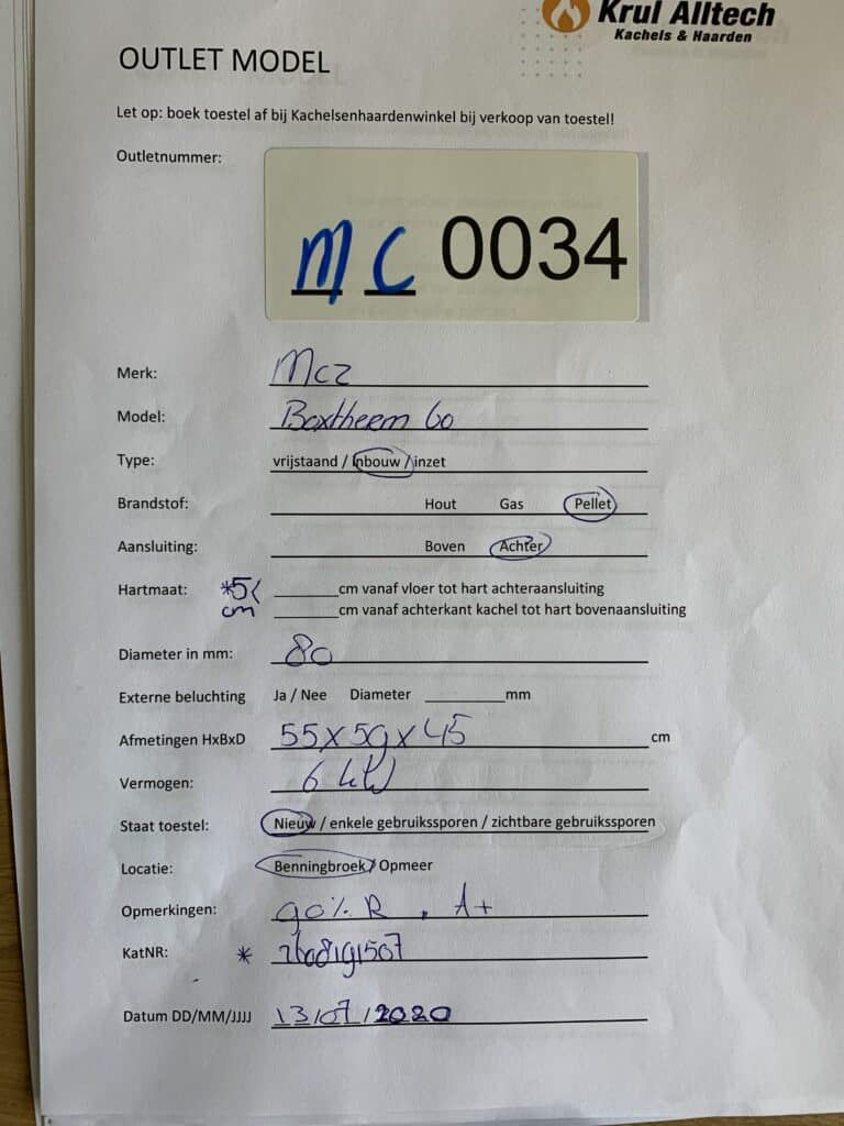 MCZ Boxtherm 60 – Showroommodel