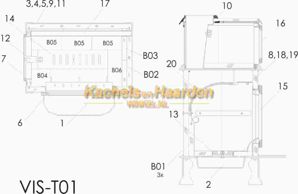 Altech Vision Glasvezelkoord voor deur glas en aslade