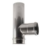 Enkelwandig T-stuk 90gr rvs, ø80mm EWPG