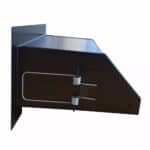 Convectierooster 200x60mm flat zwart
