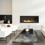 Icon Fires Slimline Firebox 1100 met Slimline Brander 800