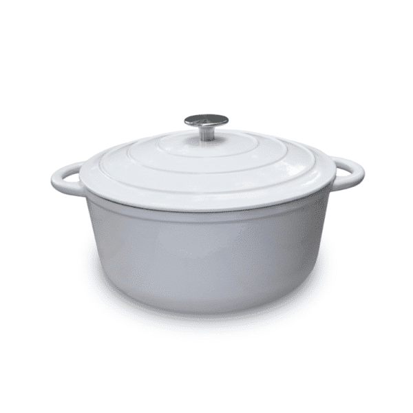 Round Casserole Satin White Dia 28 cm